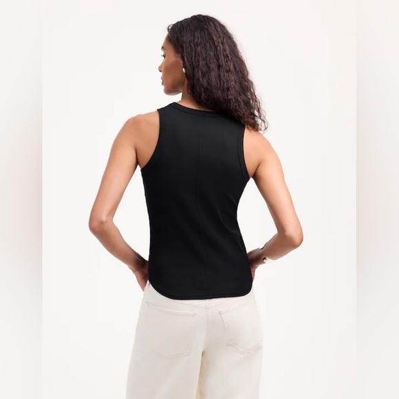 NWOT Madewell Regenerative Cotton Ribbed Cutaway Tank - Picture 5 of 6